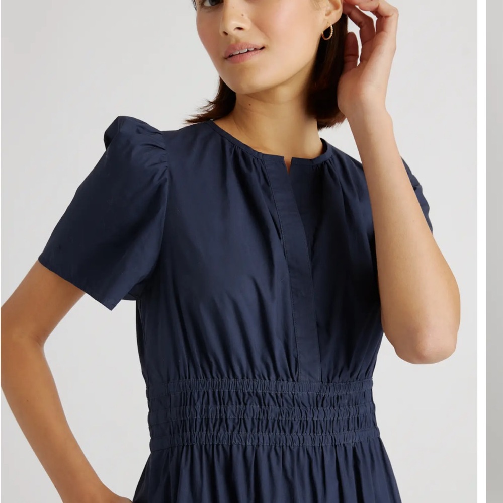 Quince Cotton Poplin Tiered Maxi Dress